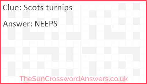 Scots turnips Answer