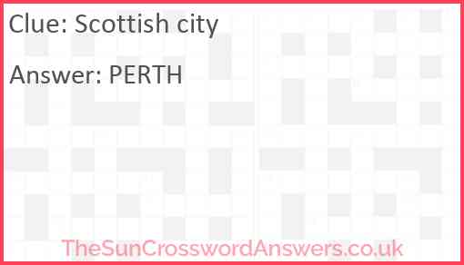 Scottish city Answer