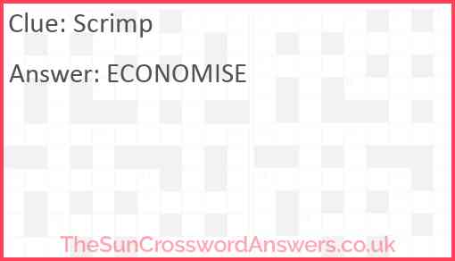 Scrimp Answer