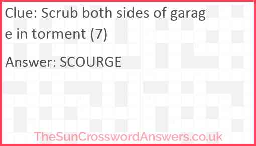 Scrub both sides of garage in torment (7) Answer