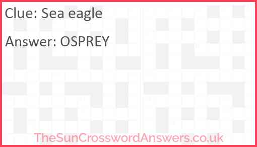 Sea eagle Answer