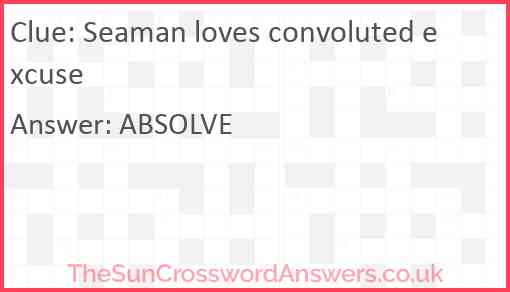 Seaman loves convoluted excuse Answer