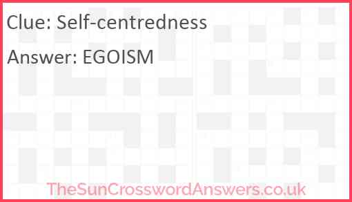 Self-centredness Answer