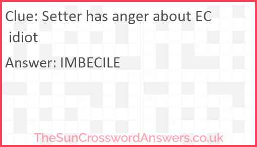 Setter has anger about EC idiot Answer