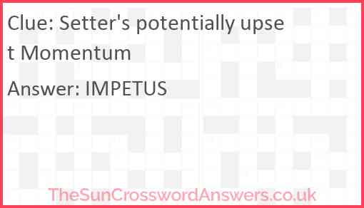 Setter's potentially upset Momentum Answer