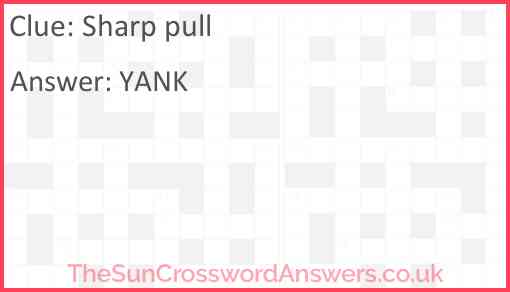 Sharp pull Answer