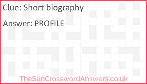 Short biography Answer