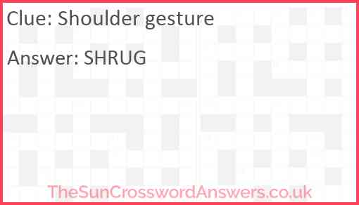 Shoulder gesture Answer