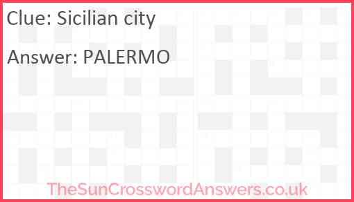 Sicilian city Answer