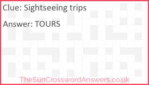 Sightseeing trips Answer