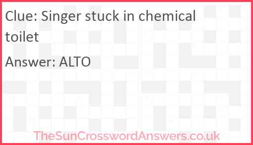 Singer stuck in chemical toilet Answer