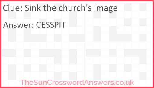 Sink the church's image Answer