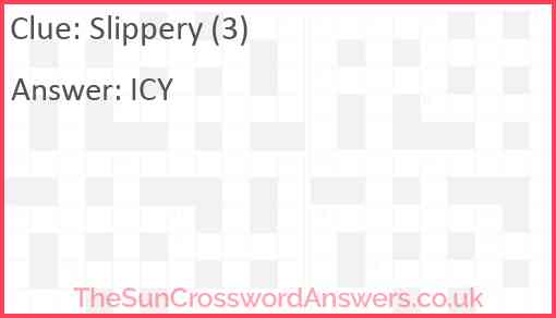Slippery (3) Answer