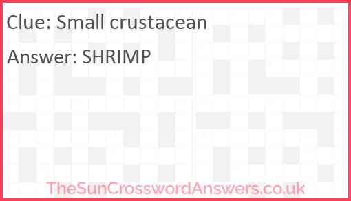 Small crustacean Answer