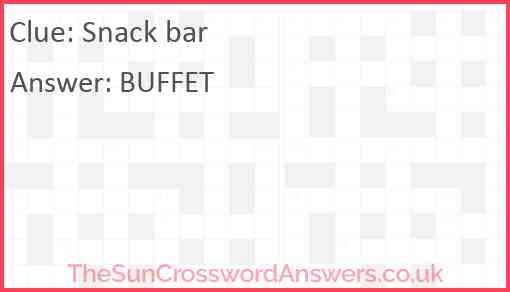 Snack bar Answer