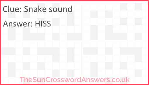 Snake sound Answer