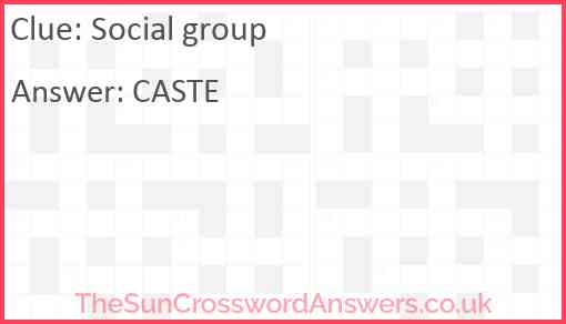 Social group Answer