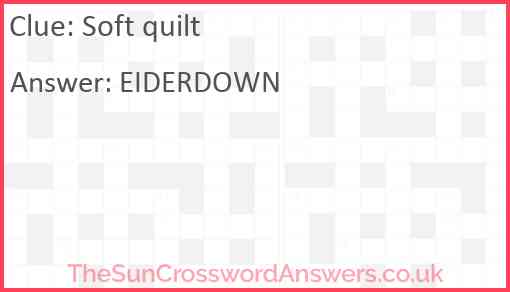 Soft quilt Answer