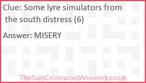 Some lyre simulators from the south distress (6) Answer