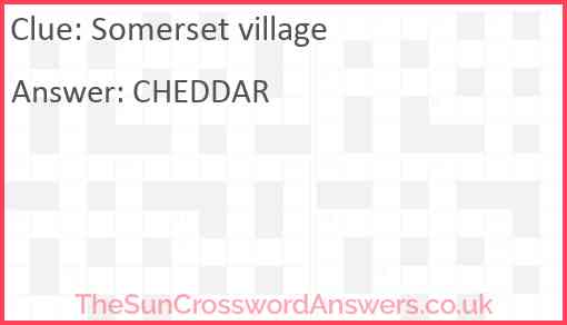 Somerset village Answer