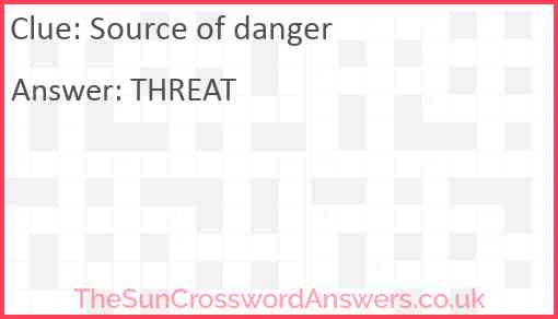 Source of danger Answer