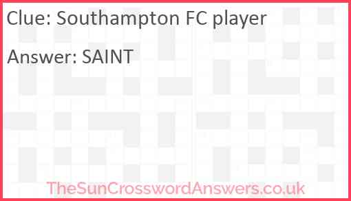 Southampton FC player Answer