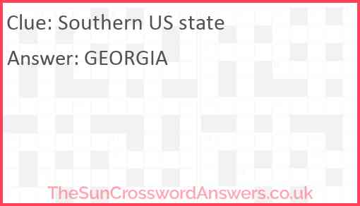 Southern US state Answer