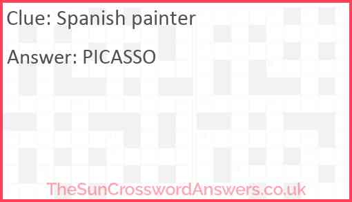 Spanish painter Answer