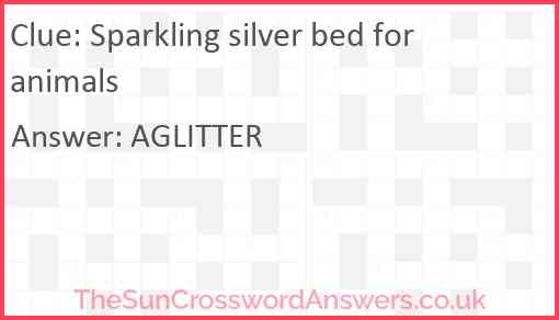 Sparkling silver bed for animals Answer