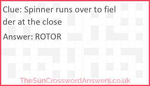 Spinner runs over to fielder at the close Answer