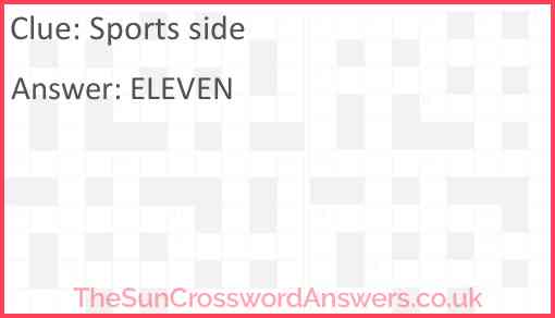 Sports side Answer