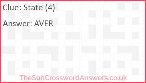 State (4) Answer