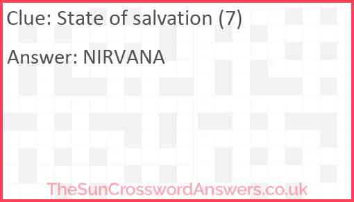 State of salvation (7) Answer