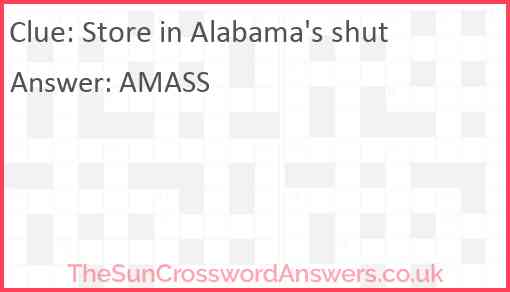 Store in Alabama's shut Answer