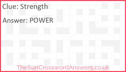 Strength Answer