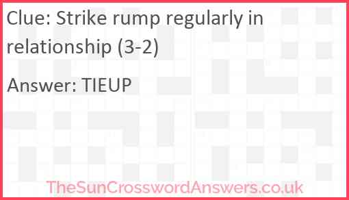 Strike rump regularly in relationship (3-2) Answer