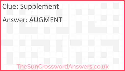 Supplement Answer