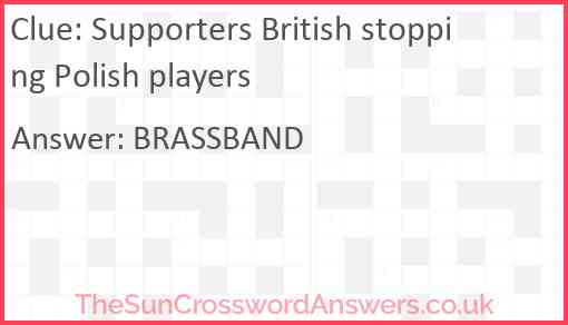 Supporters British stopping Polish players Answer