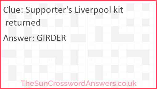 Supporter's Liverpool kit returned Answer