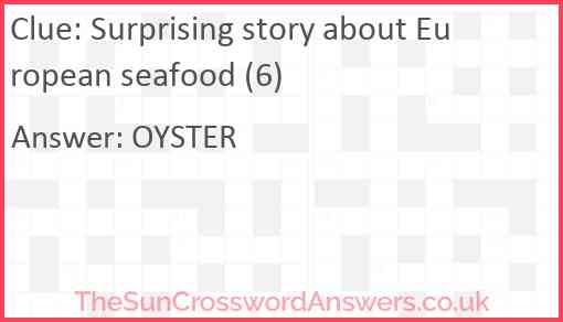 Surprising story about European seafood (6) Answer
