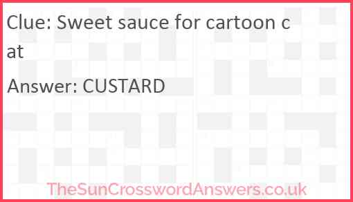 Sweet sauce for cartoon cat Answer