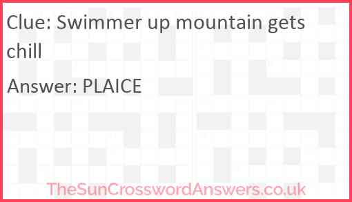 Swimmer up mountain gets chill Answer