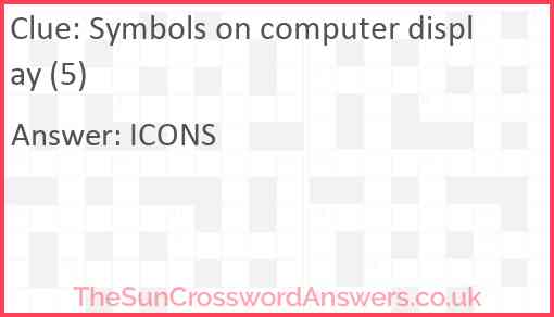 Symbols on computer display (5) Answer