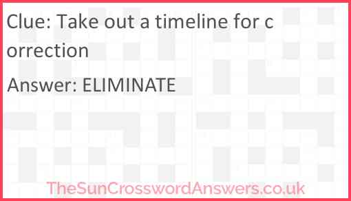 Take out a timeline for correction Answer