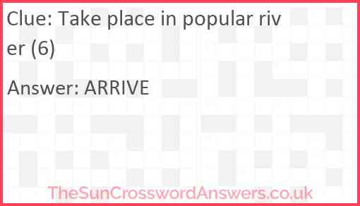 Take place in popular river (6) Answer