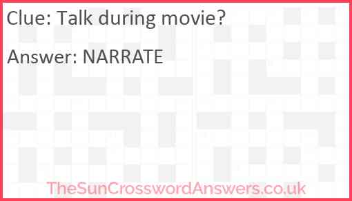 Talk during movie? Answer