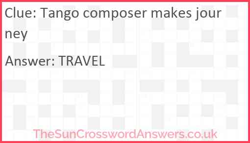 Tango composer makes journey Answer