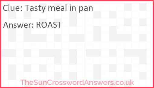 Tasty meal in pan Answer