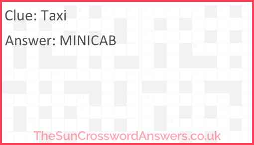 Taxi Answer