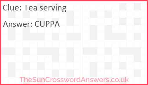 Tea serving Answer